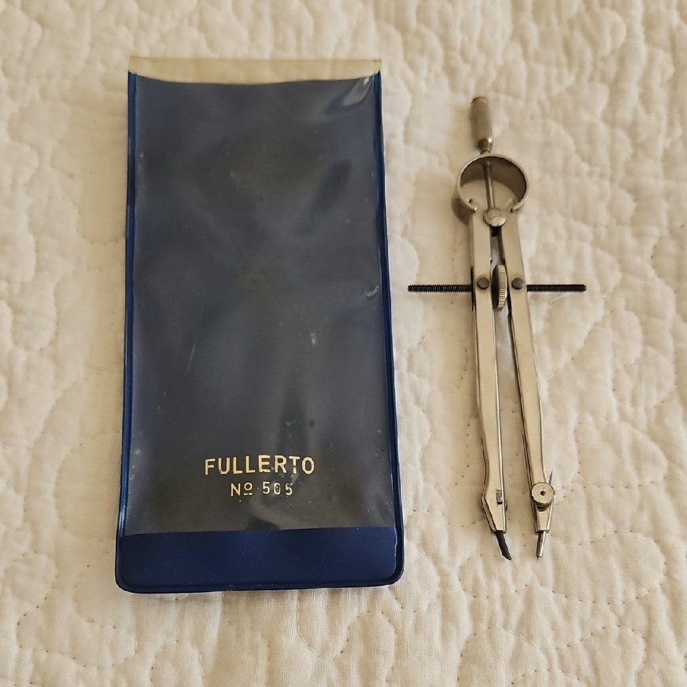 Vintage Fullerton No 505 Precision Drafting Compass West Germany